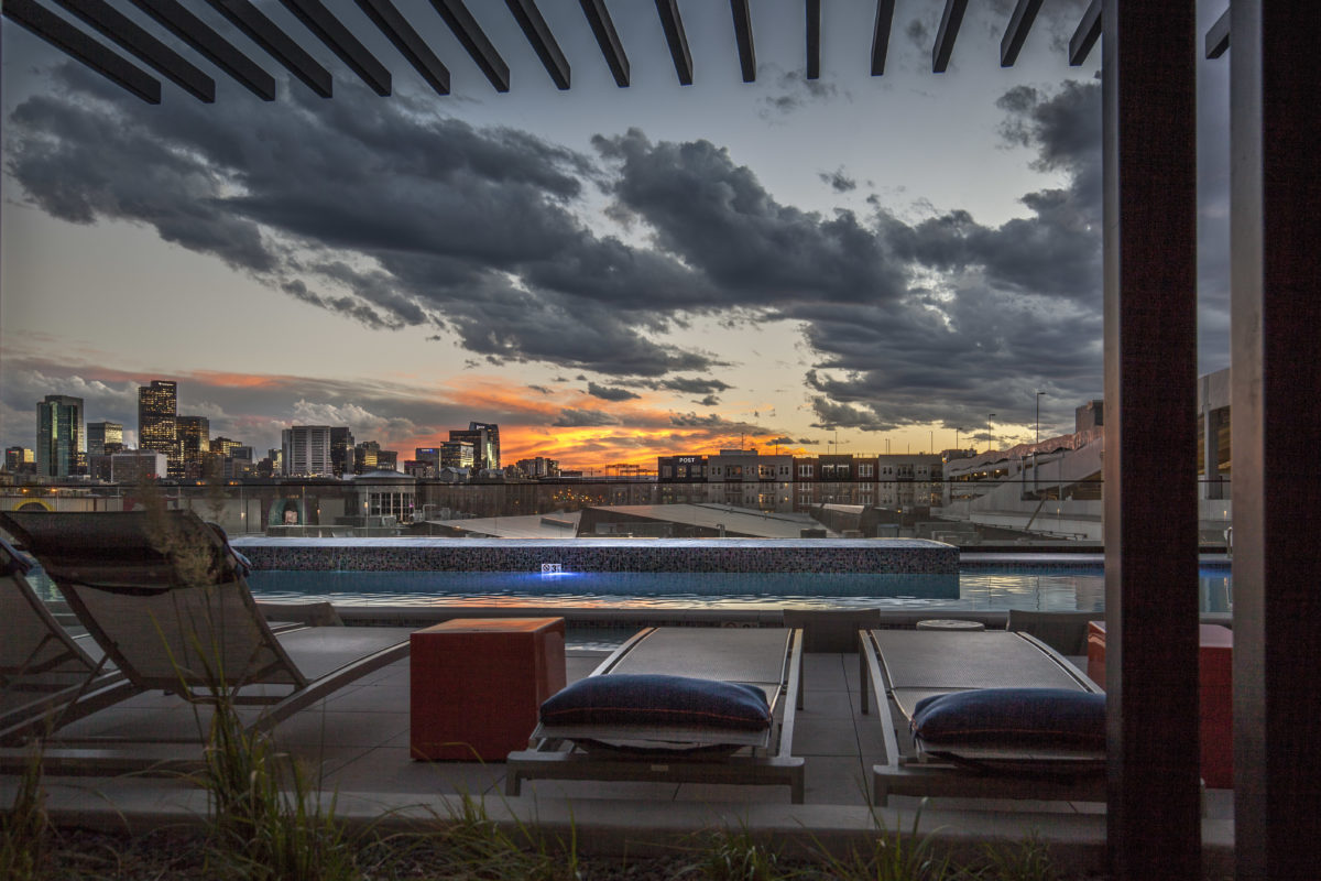 Sunset Pool Lounge Area